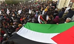 تظاهرات ضدآمریکایی تونسیها در حمایت از قدس