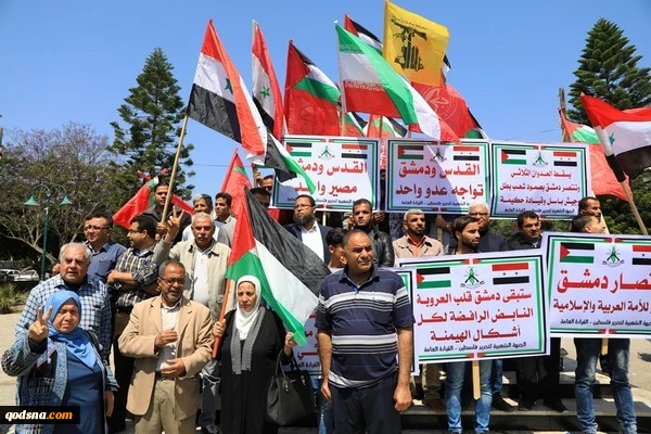 Gazans fired American flag, Waving Iranian Flag 4