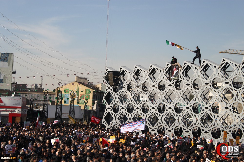 مراسم بزرگداشت حماسه ۹ دی در تهران از زاویه دوربین قدسنا 4