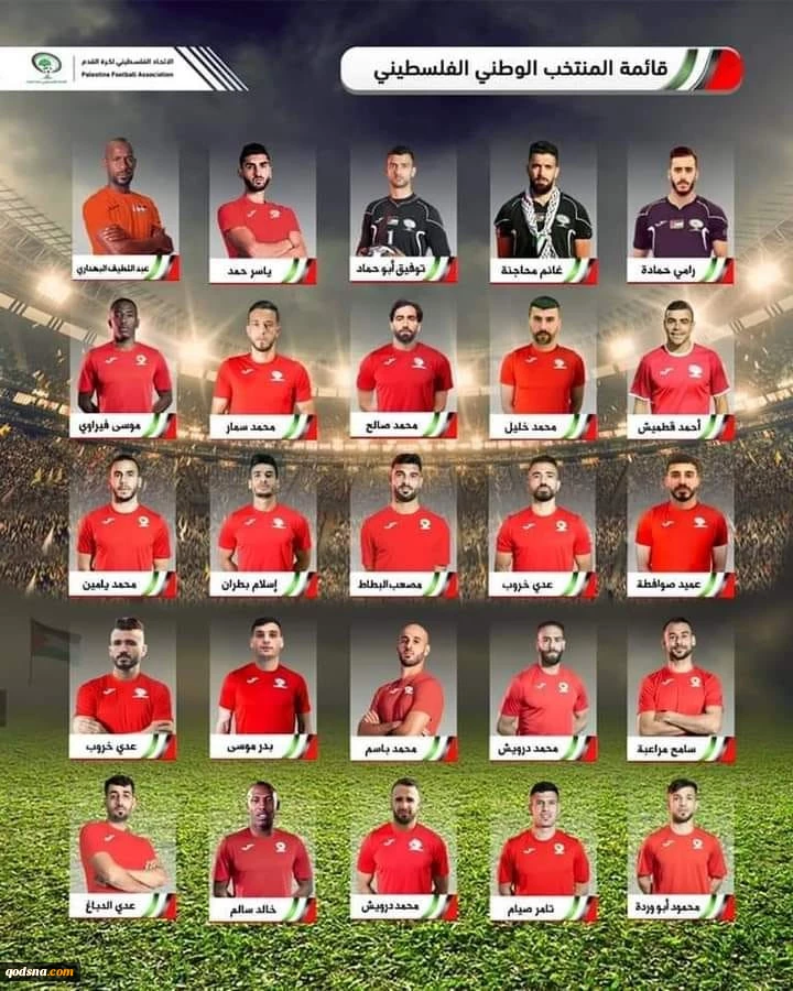 فهرست بازیکنان تیم ملی فلسطین در دو بازی پیش روی مقدماتی جام جهانی (عکس)

 2