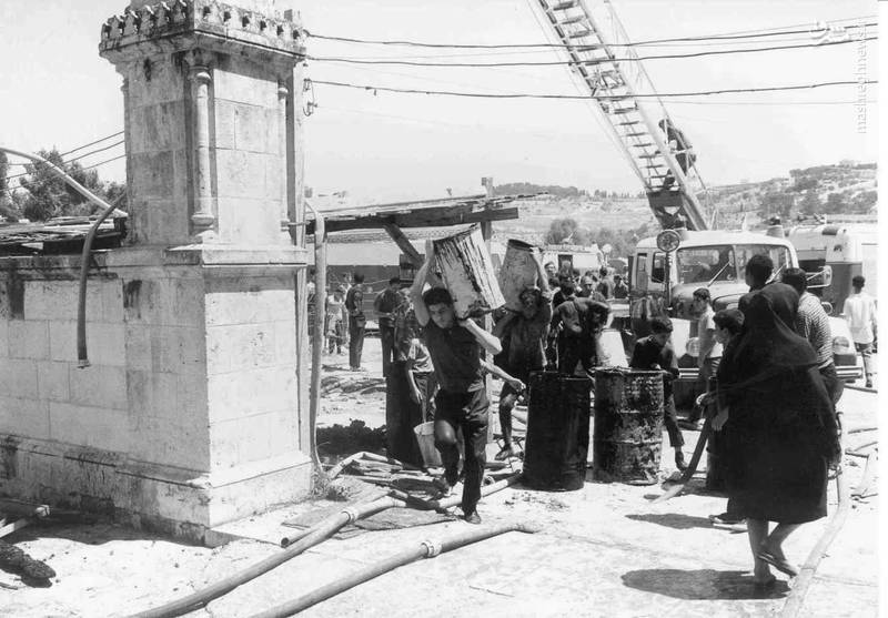 51 سال پیش در قدس شریف چه گذشت؟مسجدالاقصی در آتش فتنه صهیونیست‌ها (تصاویر) 14