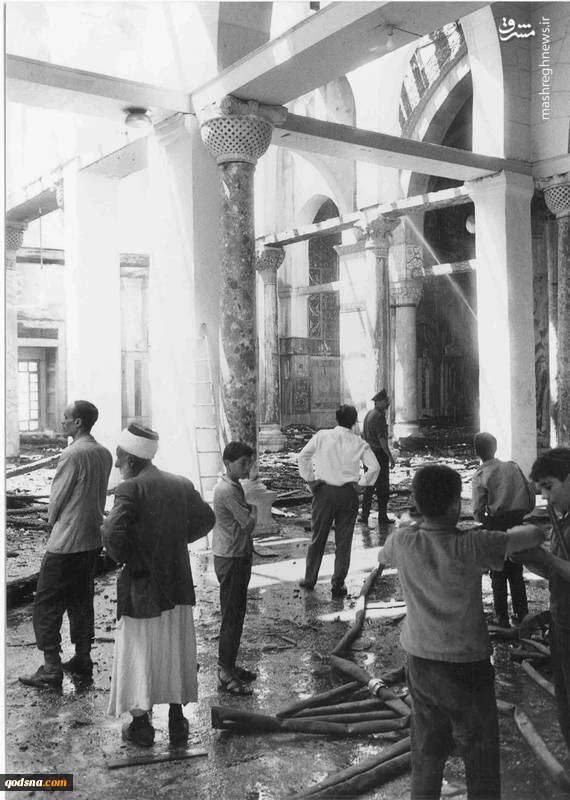 51 سال پیش در قدس شریف چه گذشت؟مسجدالاقصی در آتش فتنه صهیونیست‌ها (تصاویر) 15