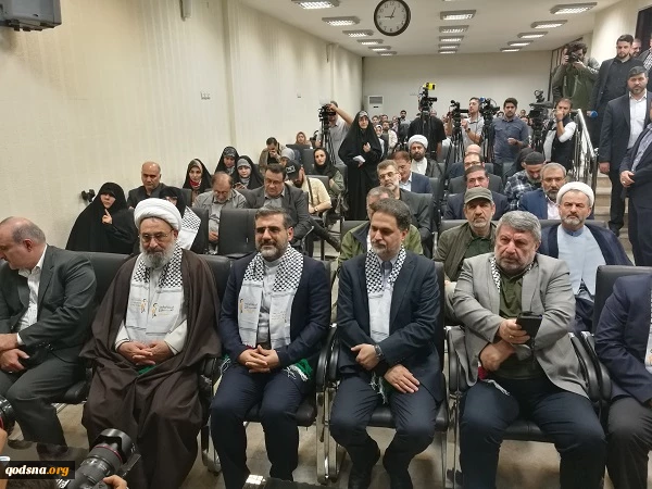 گزارش تصویری از مراسم یادواره شهدای خبرنگار فلسطینی در جنگ غزه (منادیان الاقصی)  2