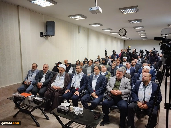 گزارش تصویری از مراسم یادواره شهدای خبرنگار فلسطینی در جنگ غزه (منادیان الاقصی)  2