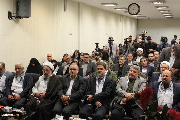 گزارش تصویری از مراسم یادواره شهدای خبرنگار فلسطینی در جنگ غزه (منادیان الاقصی)  2