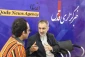 رئیس فرهنگسرای رسانه در غرفه خبرگزاری قدس در  بیست و چهارمین نمایشگاه رسانه های ایران