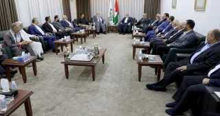 دیدار شماری از اعضای مجلس نمایندگان اردن با هنیه