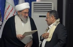 تقدیم پیام رهبر انصار الله یمن به دبیرکل جمعیت دفاع از ملت فلسطین