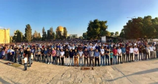 اقامه نماز عید قربان در مسجدالاقصی و نوارغزه با حضور هزاران فلسطینی