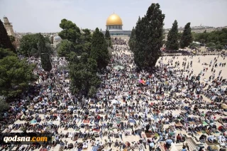 برگزاری دومین نماز جمعه مسجدالاقصی با حضور 200 هزار فلسطینی