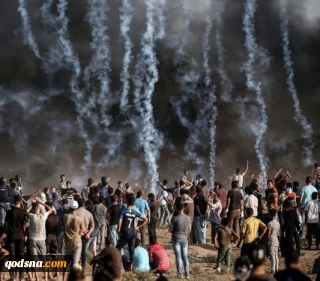 حمله اسرائیل به تظاهرات کنندگان فلسطینی