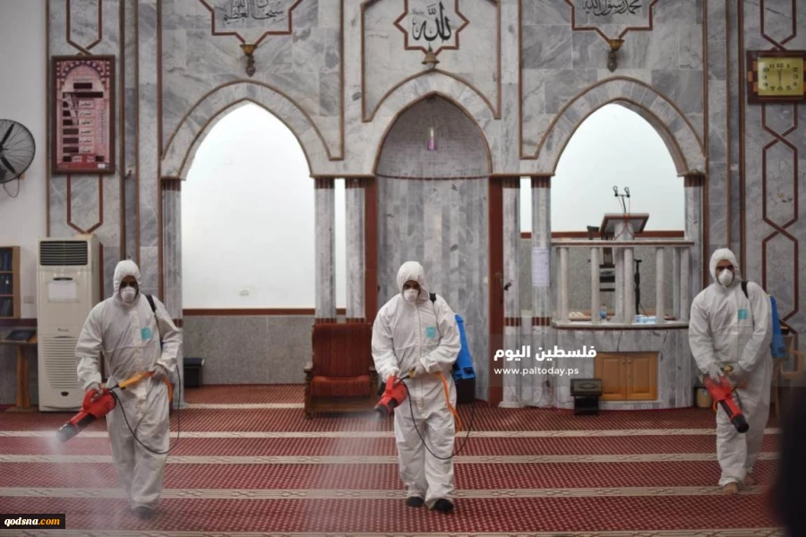 الجهاد الإسلامي تواصل حملة وطهر بيتي لتعقيم مساجد قطاع غزة 2