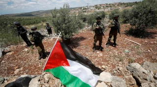 Palestinians come out in force to protest US-backed Israel plan