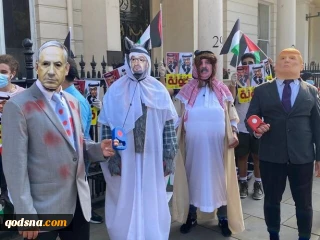 تجمع حامیان فلسطین در لندن علیه عادی سازی روابط با اسرائیل