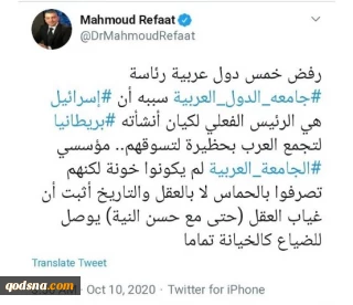 محلل مصري: إسرائيل هي الرئيسة الحالية لجامعة الدول العربية
