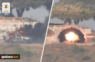 سرايا القدس تنشر لحظة استهدافها لجيب عسكري لجيش الاحتلال شرق قطاع غزة