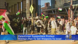 Palestinian supporters protest Boeing’s plan to sell missiles To Israel - video