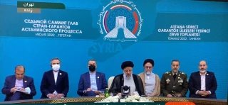 خلال المؤتمر الصحفي المشترك عقب قمة طهران الثلاثية؛

الرئيس الإيراني : على الامريكيين مغادرة شرق الفرات