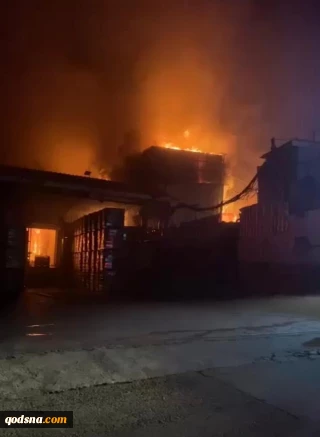 یک کارخانه تولید مواد غذایی در شهر «حیفا» در کام آتش سوخت