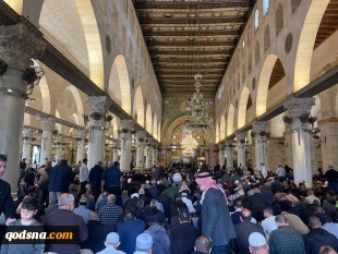در اولین جمعه ماه رمضان:

100 هزار فلسطینی در مسجد الاقصی برای اقامه نماز جمعه حضور یافتند 3