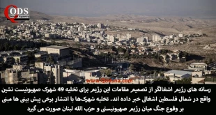 آخرین تحولات فلسطین اشغالی طی ساعات گذشته/یکشنبه 30 مهر

4651 شهید و بیش از 13 هزار مجروح فلسطینی در غزه/ 299 صهیونیست در بیمارستان های رژیم اشغالگر/49 شهرک صهیونیست نشین شمالی دیگر در آستانه تخلیه/ هلاکت 307 اشغالگر نظامی در 16امین روز عملیات طوفان الا