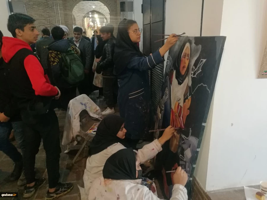 افتتاح نمایشگاه «رویداد جهانی با نفس های غزه»   با موضوع فلسطین 4