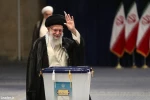 Leader of the Islamic Revolution Ayatollah Seyyed Ali Khamenei cast his ballot at a polling station in Tehran in the first minutes of voting in snap presidential elections.
Iranians are heading to the polls to cast their ballots for their next president 
