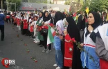 مراسم استقبال از خانواده‌های شهدا و بازماندگان مظلوم غزه در میدان فلسطین تهران 2