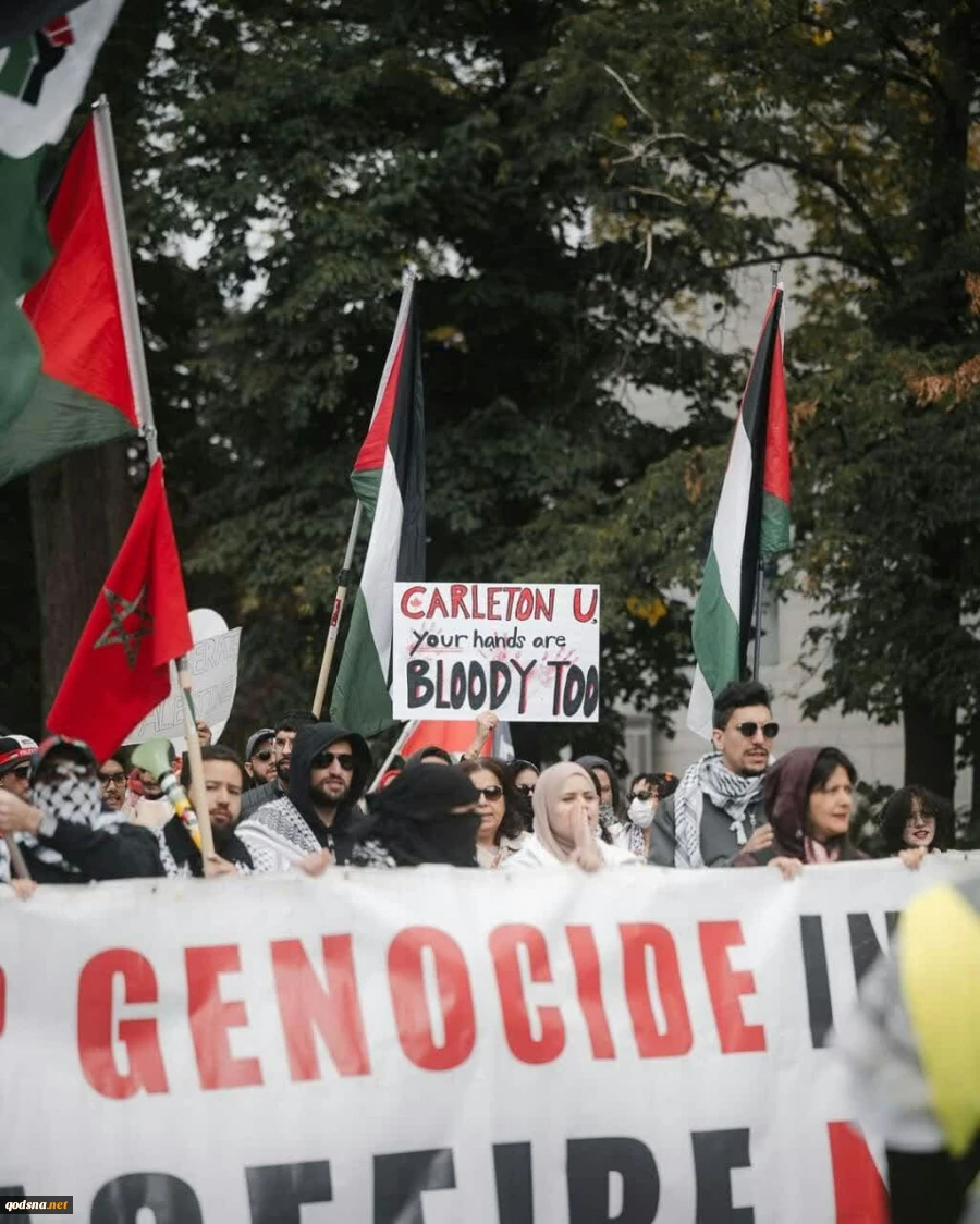 ادامه همبستگی دانشجویان دانشگاه اوتاوا در کانادا با ملت فلسطین و غزه 4