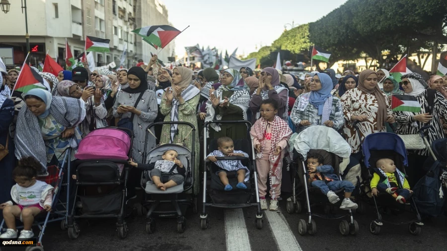 تظاهرات حامیان فلسطین در مراکش در سالروز عملیات طوفان الاقصی 5