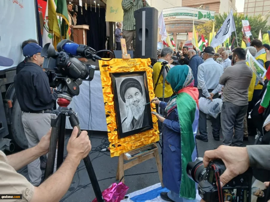 اختصاصی قدسنا، گزارش تصویری تجمع دختران حامی مقاومت(دختران مقاومت) در میدان فلسطین تهران با حضور اقشار مختلف تهران 2