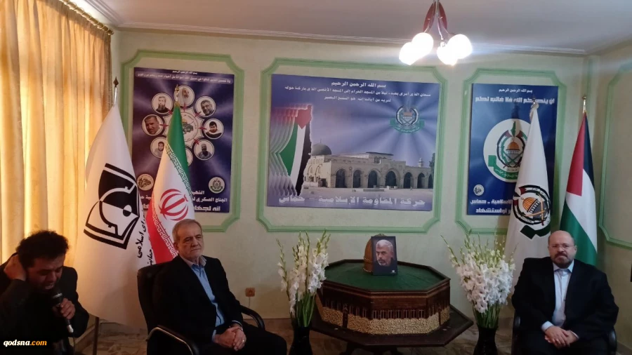 به منظور عرض تسلیت به مناسبت شهادت یحیی سنوار انجام شد؛

حضور پزشکیان در دفتر حماس در تهران 2