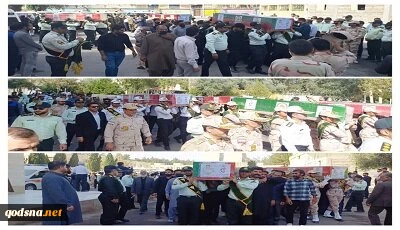 مراسم تشییع پیکر شهدای حادثه‌ تروریستی تفتان در زاهدان 2