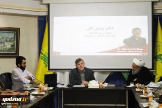 در دیدار نویسنده و خبرنگار بلژیکی با دبیرکل جمعیت دفاع از ملت فلسطین مطرح شد:

حجت الاسلام والمسلمین رحیمیان: خط مقاومت جز با نابودی آمریکا، رژیم صهیونیستی و استکبار متوقف نخواهد شد | میشل کلن: نبرد برای آزادی فلسطین نبرد برای آزادی کل جهان است