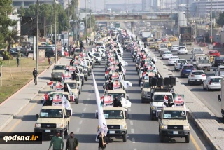 تشییع نمادین شهدای حشد الشعبی در میدان التحریر بغداد