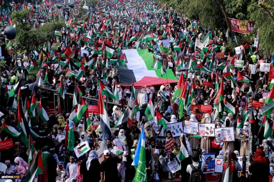 طنین شعارهای ضد آمریکایی و ضد اسرائیلی در پایتخت پاکستان 2