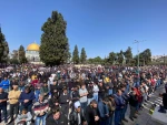 60,000 Palestinians attend Friday prayer at the Aqsa Mosque