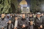 اقامه نماز مغرب و عشا با حضور 70 هزار فلسطینی در مسجد الاقصی 2