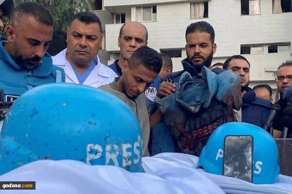 شهادت خبرنگار فلسطینی به همراه همسرش در غزه 2
