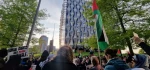 تظاهرات انگلیسی ها حامی فلسطین در مقابل سفارت آمریکا در لندن 2
