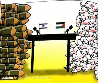 کاریکاتورهایی  از «جورج سانچزآرماس » کاریکارتوریست کوبایی ارسالی برای نمایشگاه «سال صفر » در موزه فلسطین تهران سال ۱۴۰۴