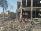 مسجد انصار در شهر دیر البلح در مرکز نوار غزه که در حمله هوایی اشغالگران اسرائیلی ویران شد 2