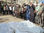 وداع وتشييع عدد من الشهداء في مستشفى ناصر الطبي جراء قصف الاحتلال مدرسة تأوي نازحين في خان يونس 3