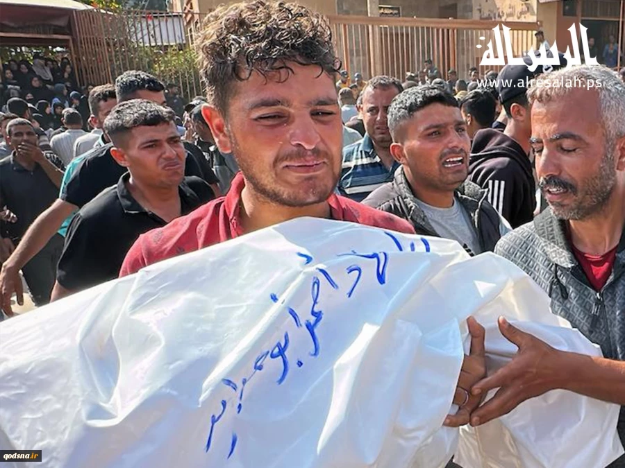 وداع وتشييع عدد من الشهداء في مستشفى ناصر الطبي جراء قصف الاحتلال مدرسة تأوي نازحين في خان يونس 4