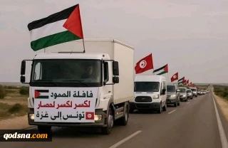 "قافلة الصمود" في محطة الزاوية الليبية؛ والتحرك نحو غزة مستمر