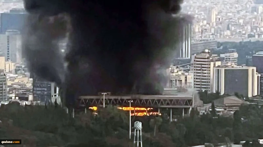 Attack on Iran's media: Zionist regime bombs IRIB building in new war crime