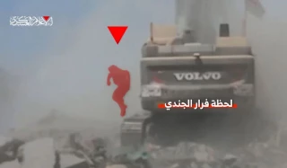 كاميرات القسام تفضح رواية جيش الاحتلال..جنديكم لم يقاوم بل هرب