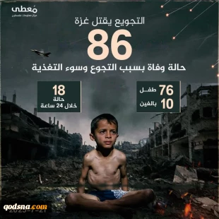 با شهادت 18 نفر در یک روز؛ 86 فلسطینی قربانی گرسنگی در قتلگاه غزه شدند