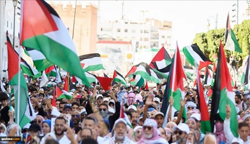 آلاف المغاربة يتظاهرون رفضا لإبادة وتجويع فلسطينيي غزة 2