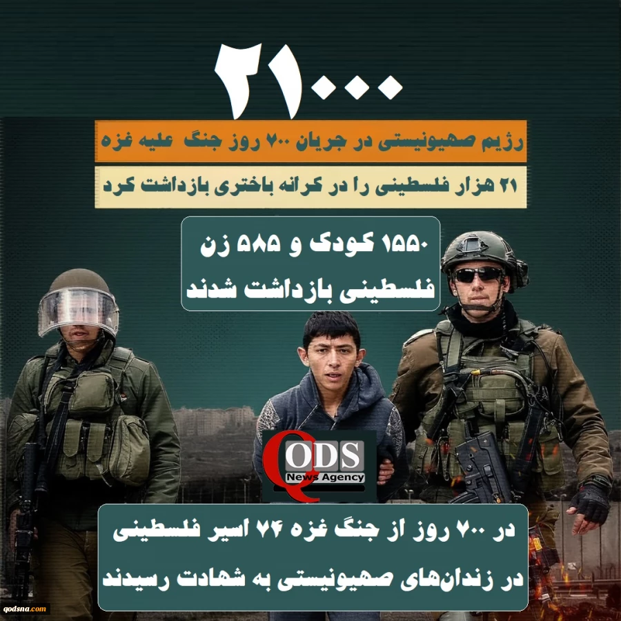 اینفوگرافی اختصاصی/ بازداشت 21000 فلسطینی در کرانه باختری از آغاز جنگ علیه غزه 2